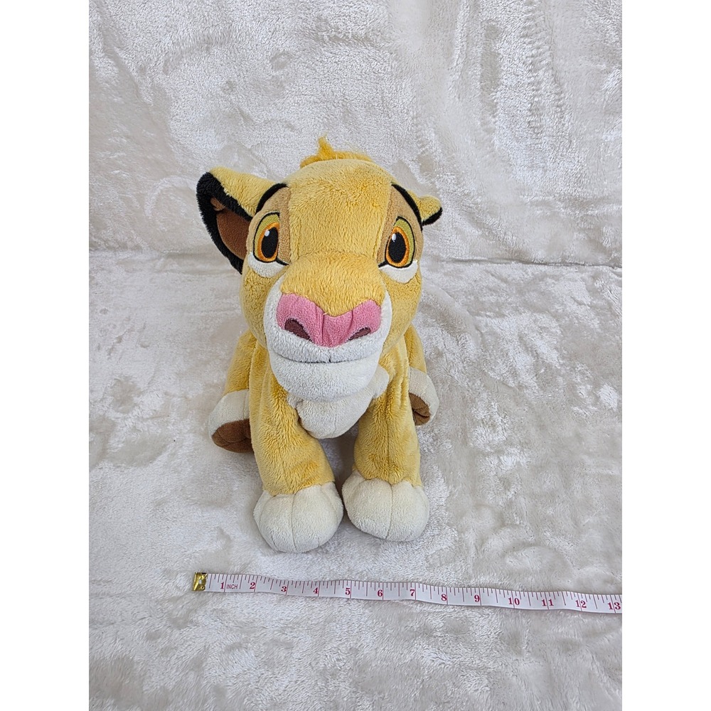 Disney Store The Lion King Simba Plush Toy Golden Yellow Cub Stuffed Animal